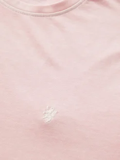 T-shirt de algodão garment dye