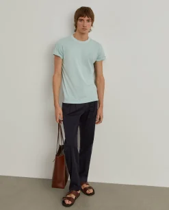 T-shirt de algodão garment dye