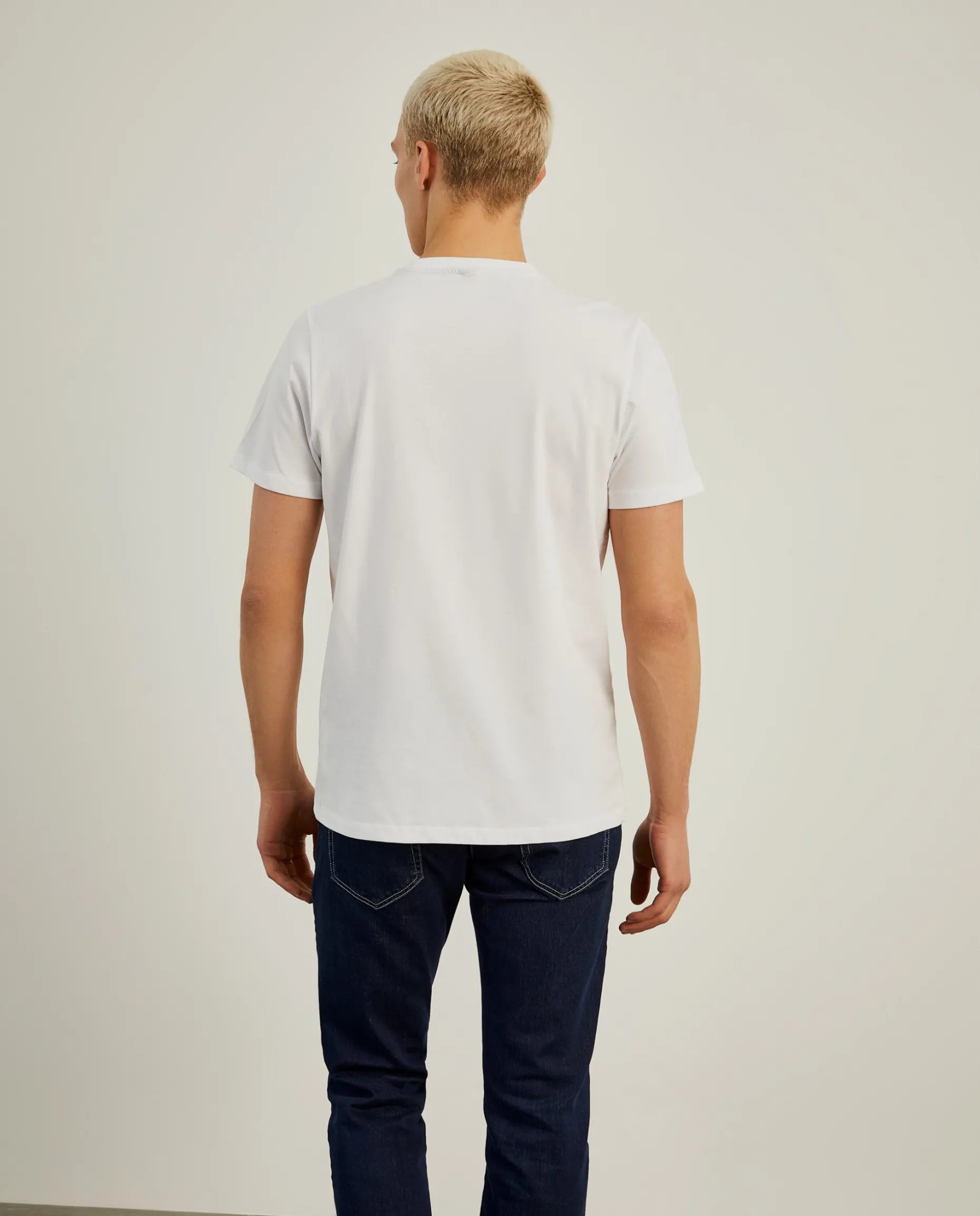 T-shirt de gola redonda 100% algodão