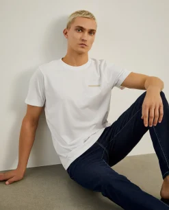 T-shirt de gola redonda 100% algodão