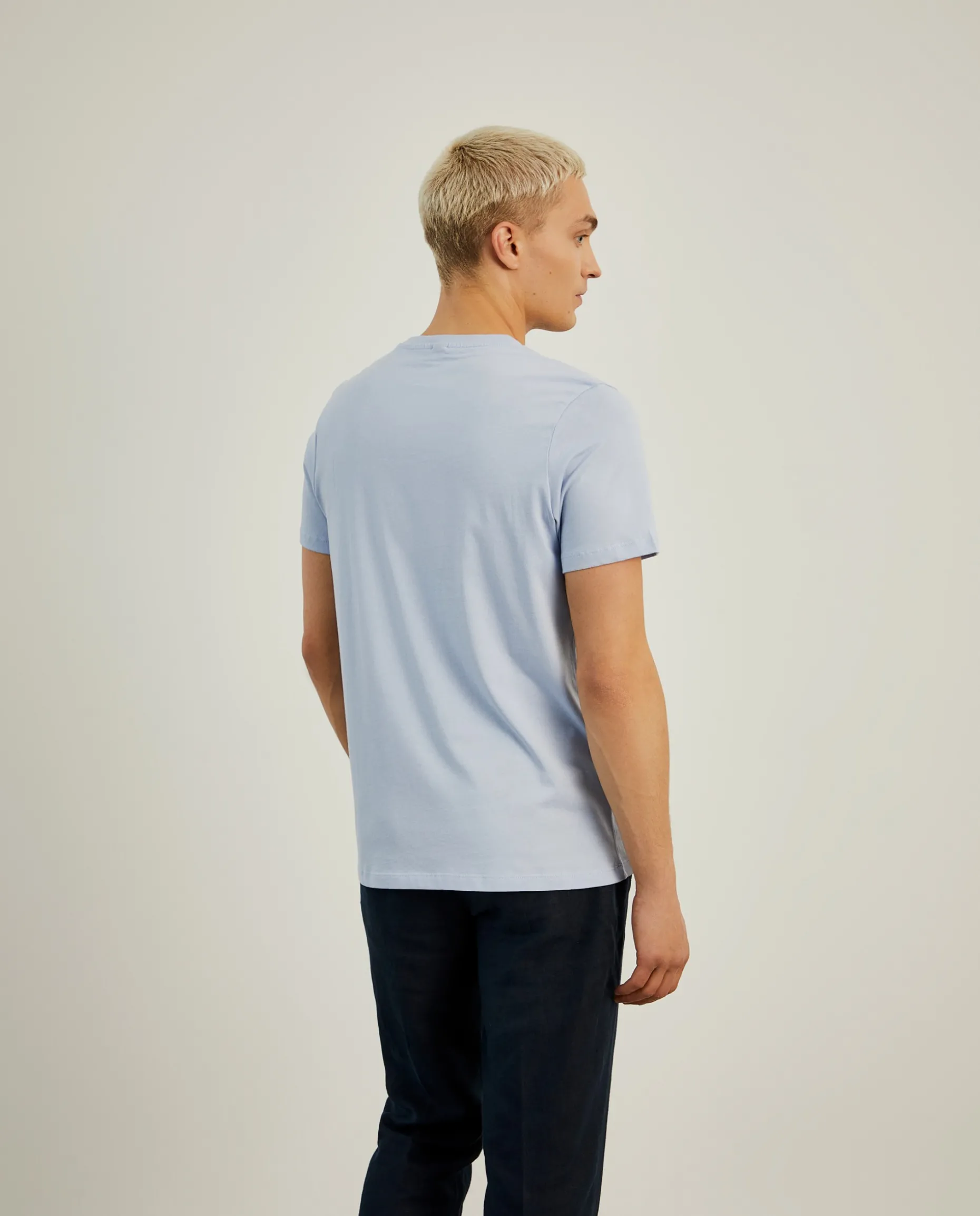 T-shirt de gola redonda 100% algodão