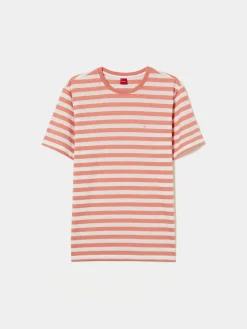 T-shirt de manga curta às riscas