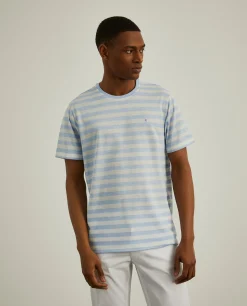 T-shirt de manga curta às riscas