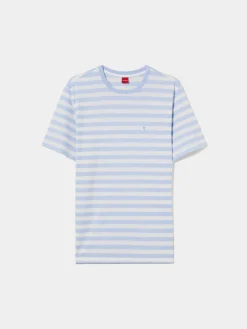 T-shirt de manga curta às riscas