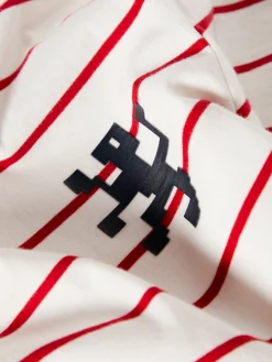 T-shirt de riscas 100% algodão