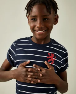 T-shirt de riscas 100% algodão