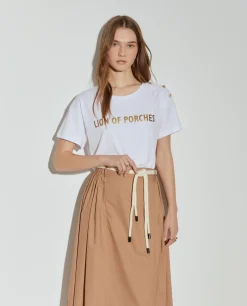 T-shirt Lion of Porches de algodão