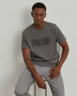 T-shirt manga curta com estampado