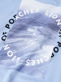 T-shirt manga curta com estampado