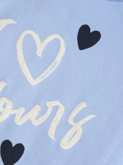 T-shirt manga curta com estampado