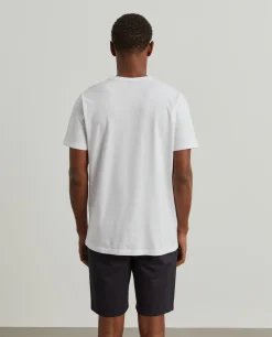 T-shirt manga curta de algodão