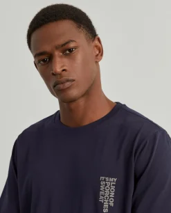 T-shirt manga curta de algodão