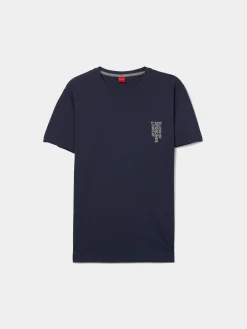 T-shirt manga curta de algodão