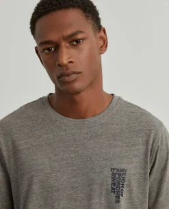 T-shirt manga curta de algodão