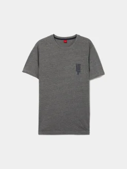 T-shirt manga curta de algodão