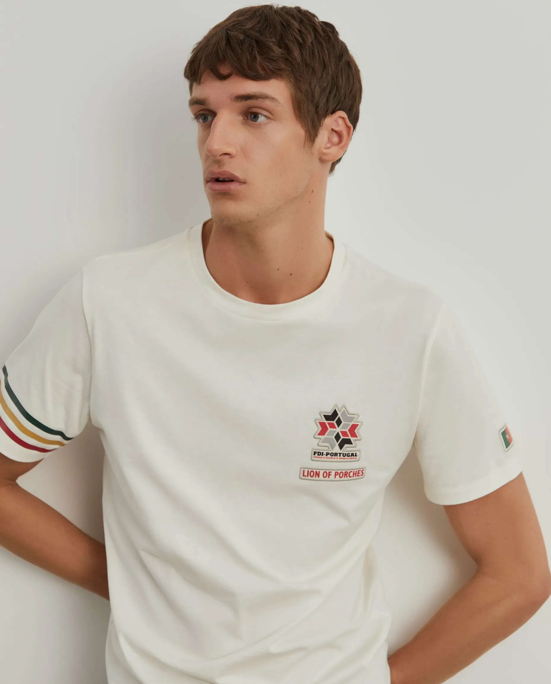 T-shirt masculina de algodão Lion x FDI