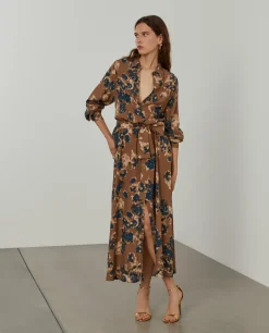 Vestido camiseiro floral