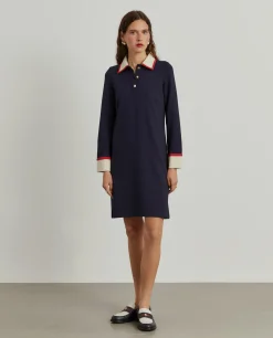 Vestido color block manga comprida