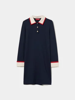 Vestido color block manga comprida