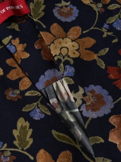 Vestido curto de flores com cinto