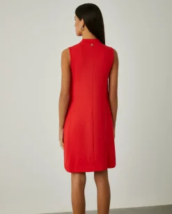 Vestido curto de malha sem mangas