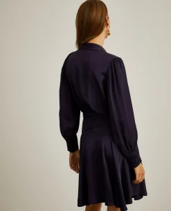 Vestido curto de trespasse