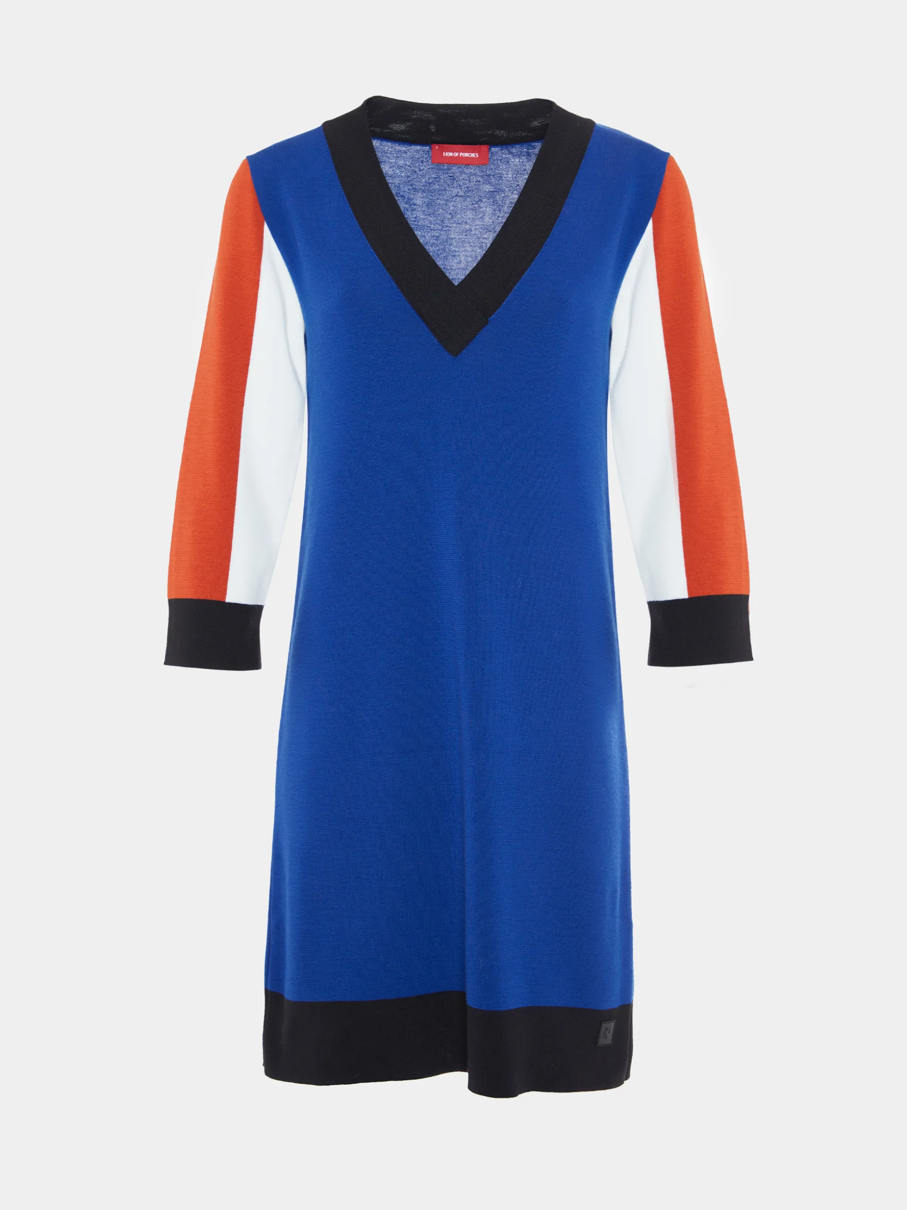 Vestido de malha colorblock