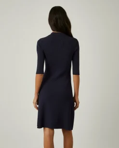 Vestido de malha com molas