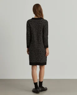 Vestido de malha polka dots