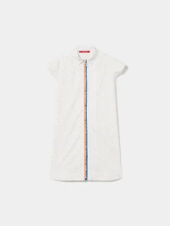 Vestido de manga curta com mini leões