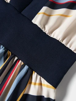 Vestido estampado manga comprida