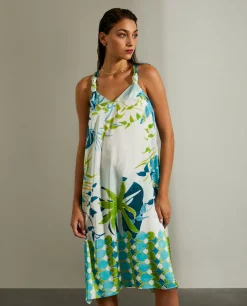 Vestido floral longo