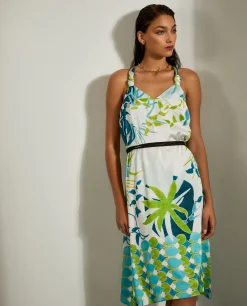 Vestido floral longo