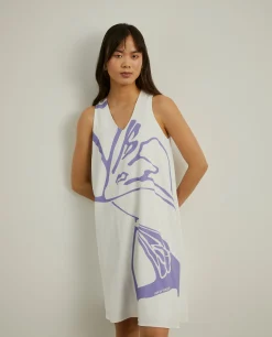 Vestido fluido com estampado floral