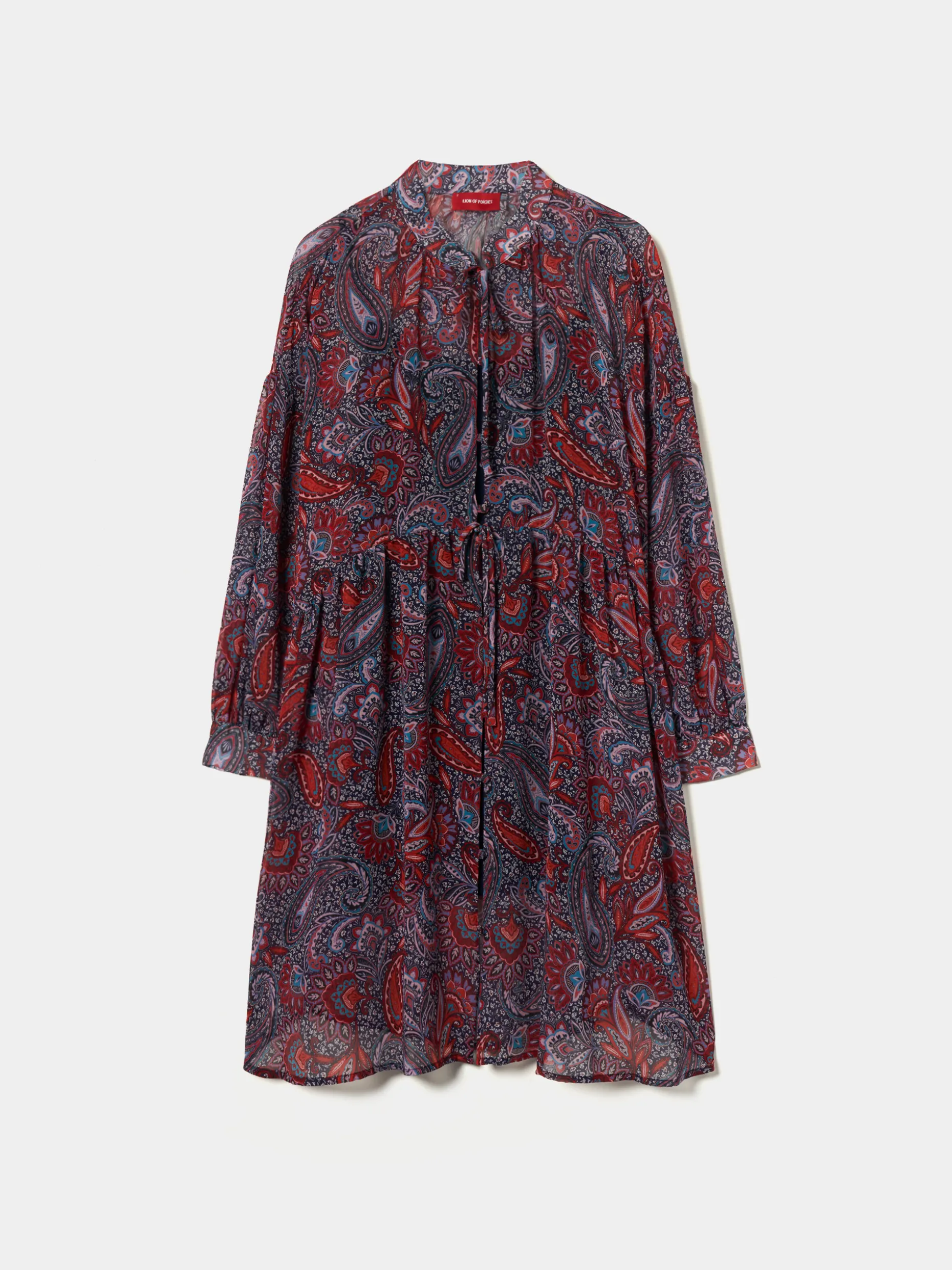 Vestido fluido com padrão cornucópias