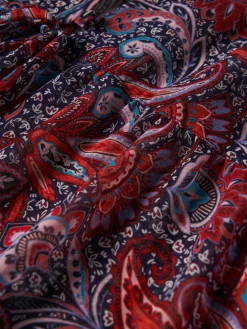 Vestido fluido com padrão cornucópias