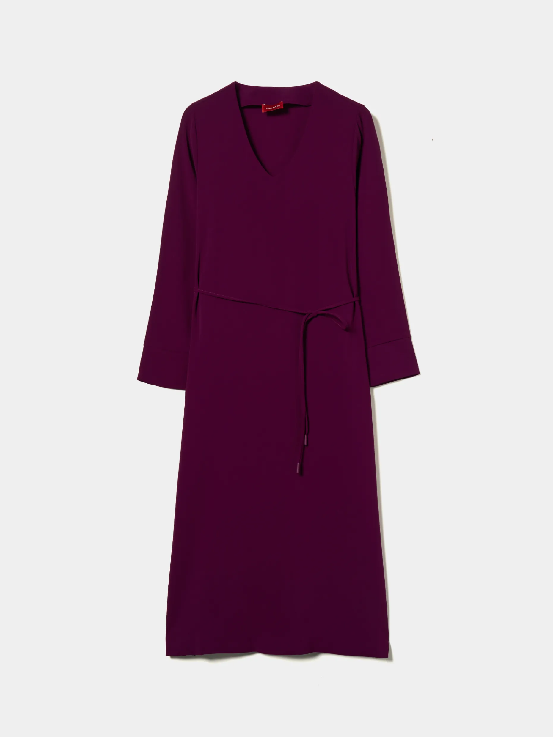 Vestido midi com cinto