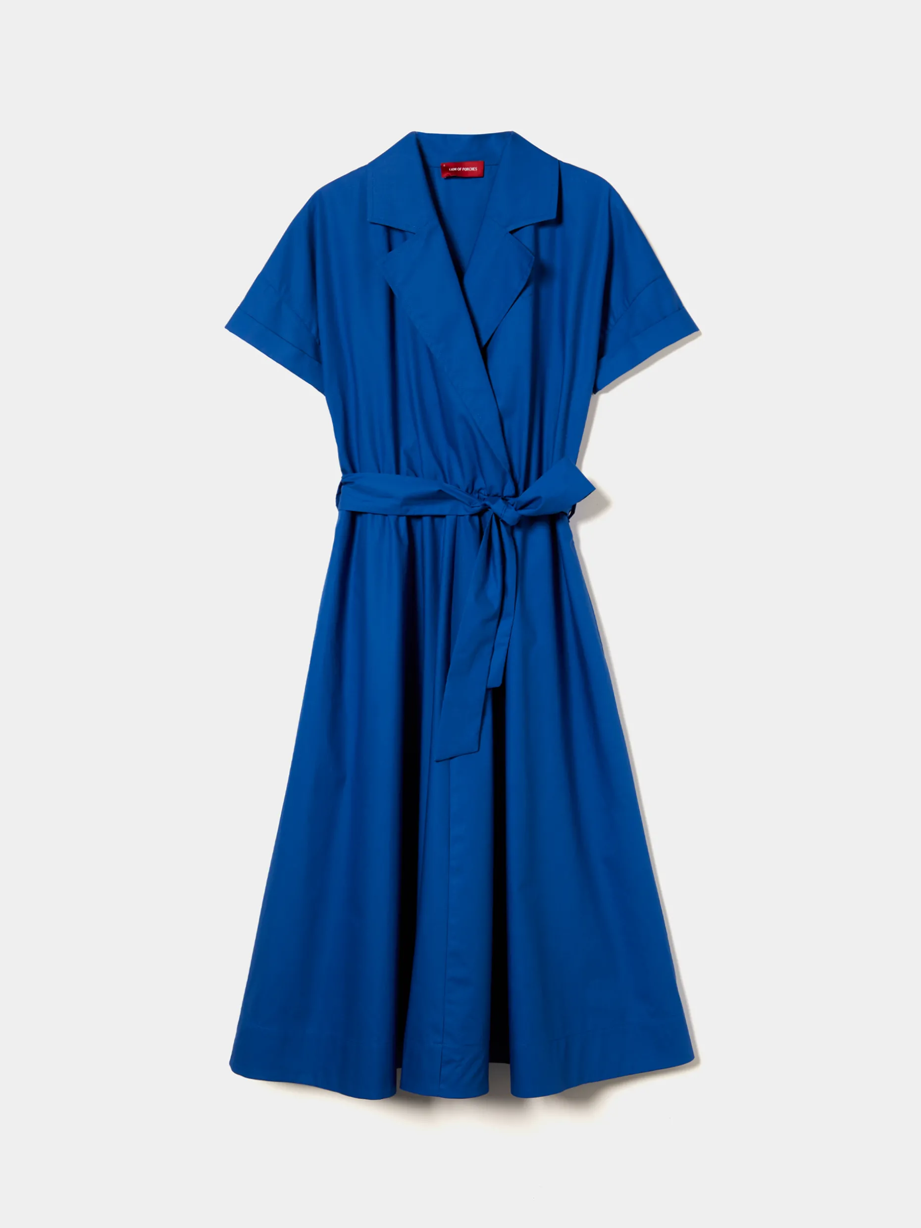 Vestido midi com decote de trespasse