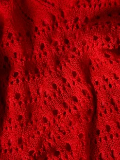 Vestido midi de malha aberta