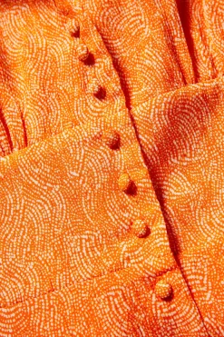 Vestido midi de manga curta com padrão