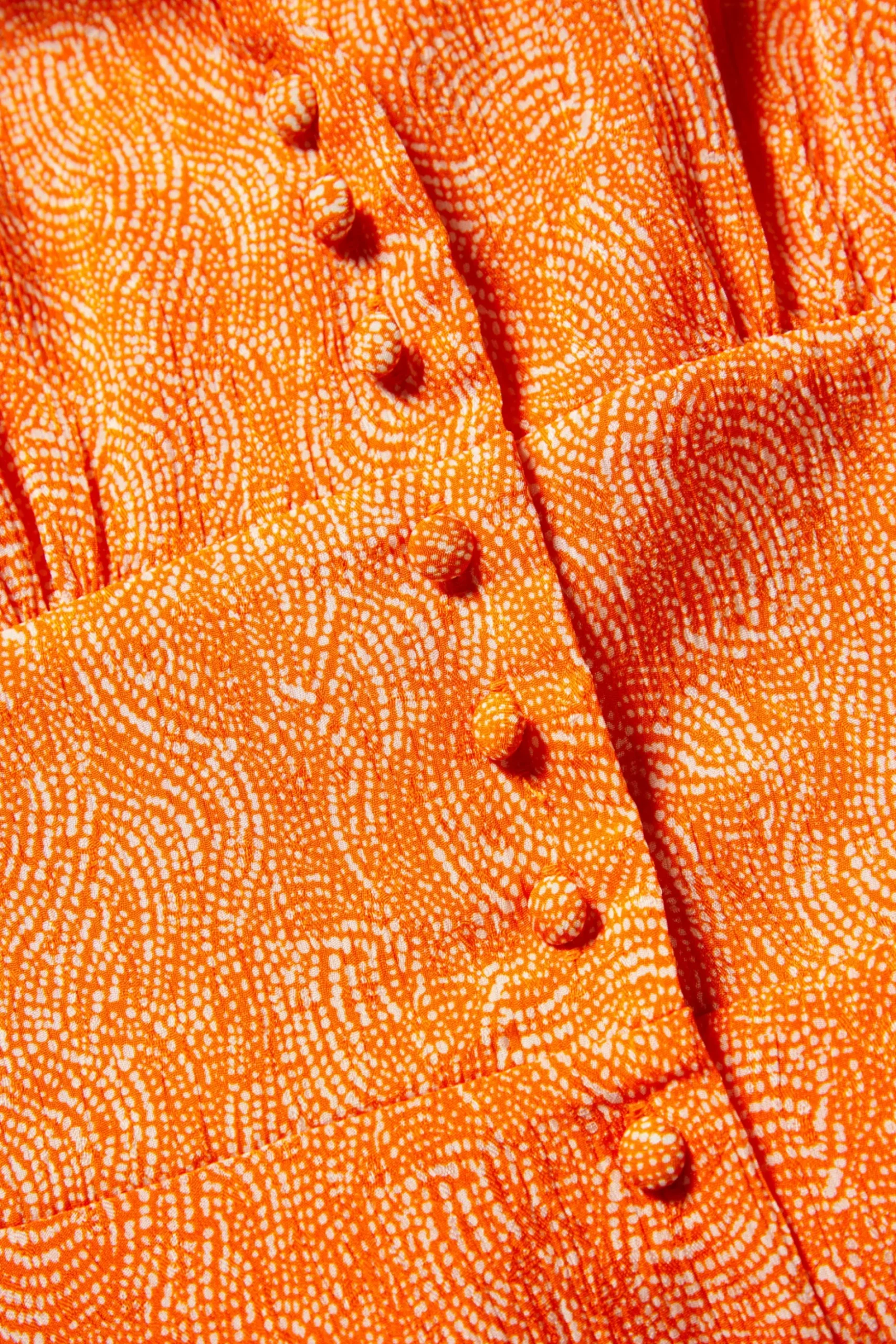 Vestido midi de manga curta com padrão