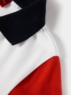 Vestido polo de manga curta com estampado