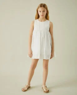 Vestido sem mangas tecido fantasia