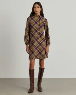 Vestido tartan manga comprida