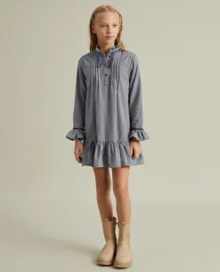 Vestido vichy manga comprida