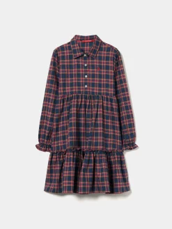 Vestido xadrez manga comprida